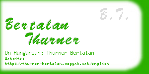 bertalan thurner business card